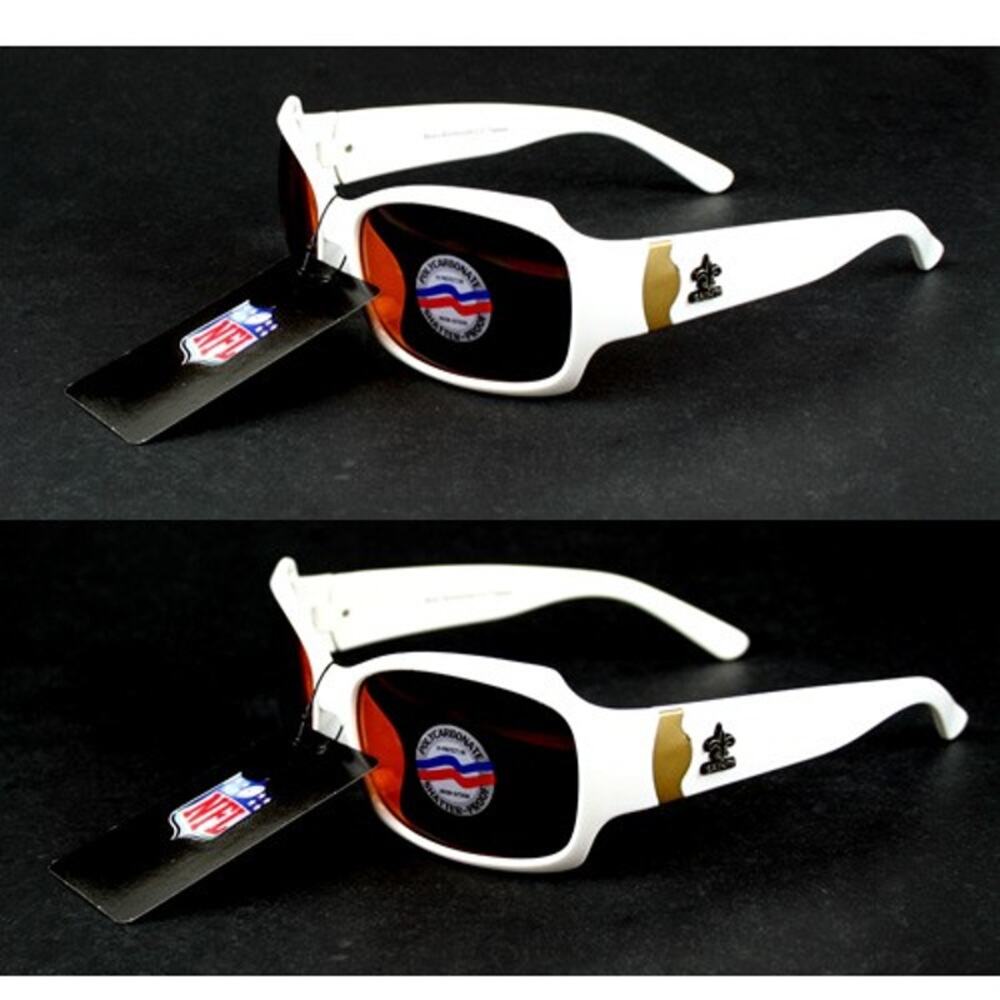 NFL Sunglasses Saints Mens White Unisex Logo  New Orleans  UV Protection Women